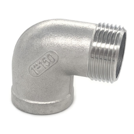 COUDE EN ACIER INOXYDABLE 90 DEGRÉS MPT X FPT