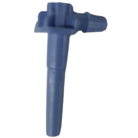 CHALUMEAU COUDE 1/4" LONG BLUE (BTE)