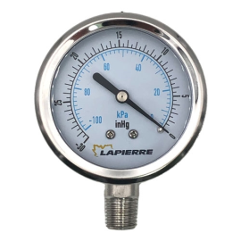 CADRAN VACUUM 4" EN LAITON SANS PLOMB